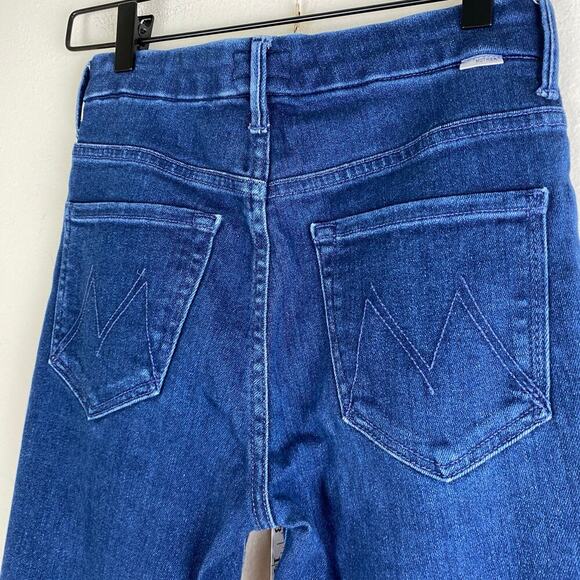 MOTHER High Waisted Looker Ankle Jeans Size 26 Neither Here Nor There Blue Denim - Picture 8 of 14